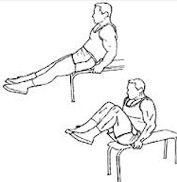 seated knee tucks exercise